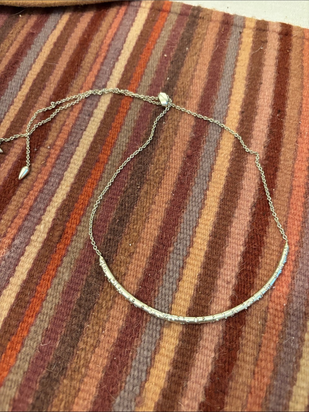 Kendra Scott Gold Curved Bar Necklace-Adjustable